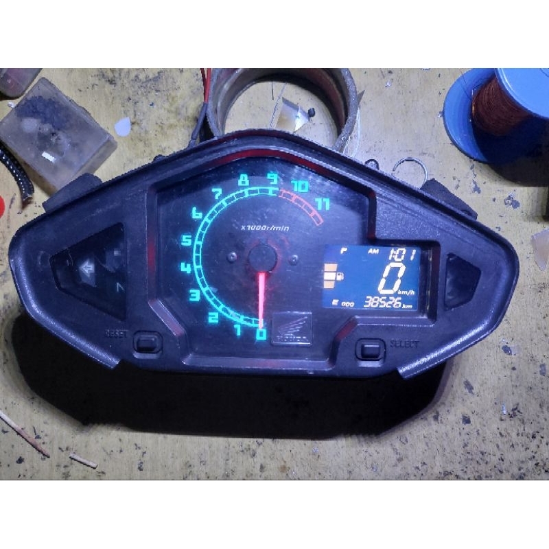 Speedometer megapro monoshock original custom  ice blue