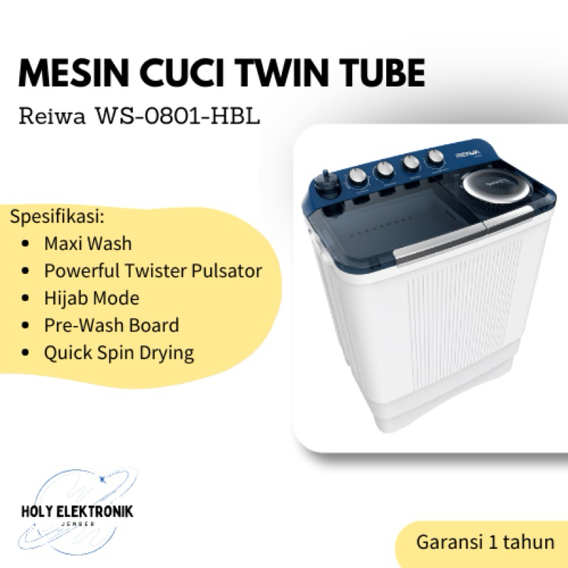 Mesin Cuci Reiwa WS-0801-HBL
