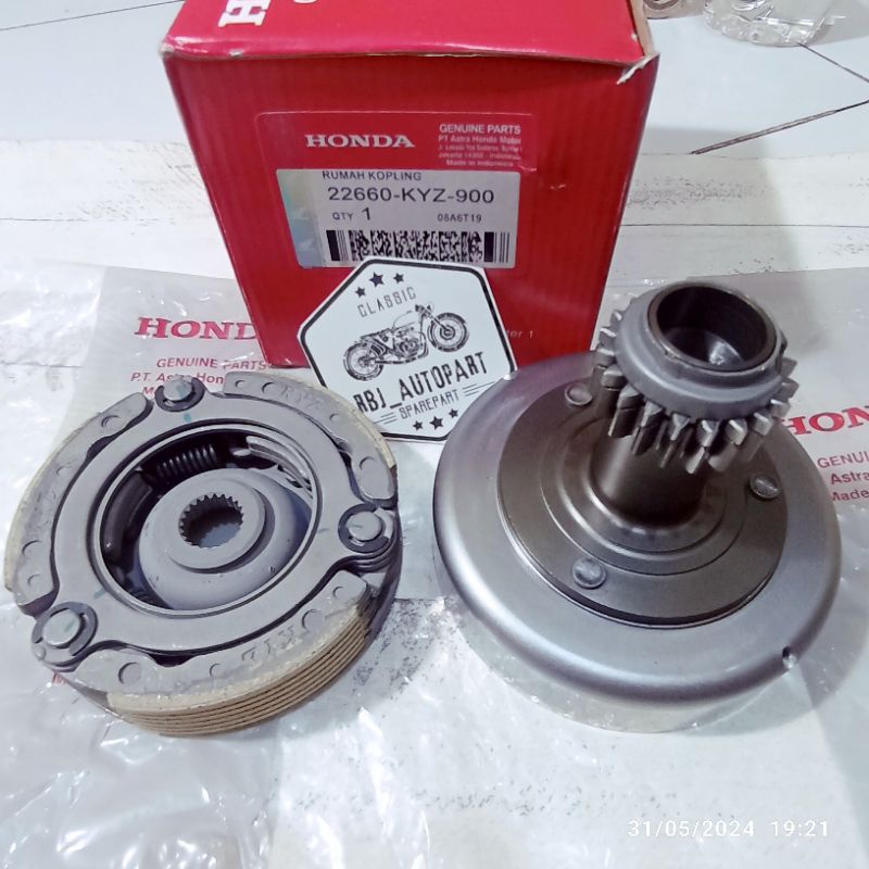 Lonceng Ganda + Kampas Ganda Assy KYZ Supra X 125 Fi Helm In Blade New 125 Fi