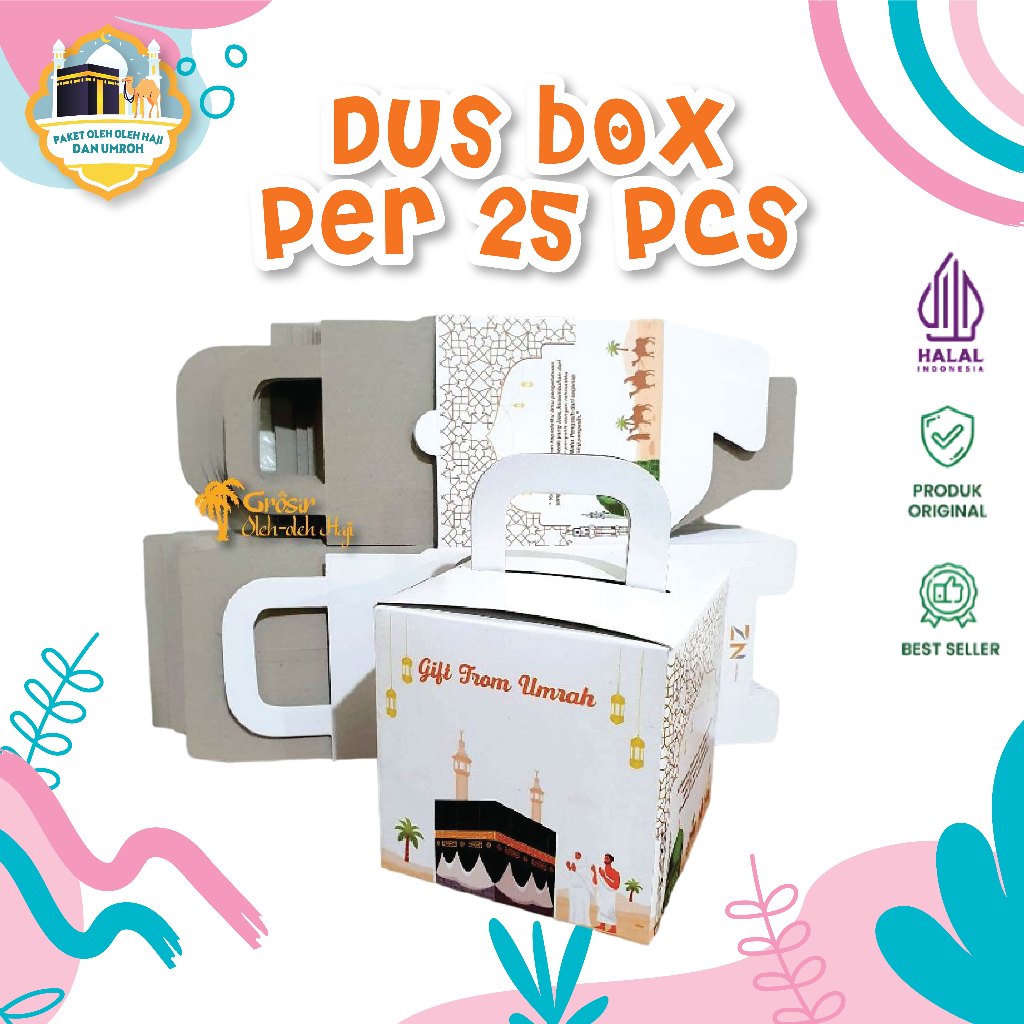 

Dus Box Kosong Kotak Oleh Oleh Haji dan Umroh Premium Paket per 25 pcs