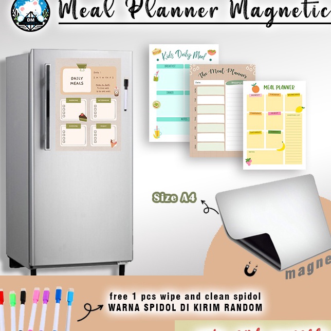 

Meal Planner Magnetic Papan Jadwal Magnet Sticky Notes Memo Tempel Magnet Murah Jadwal Harian Bisa Dihapus M