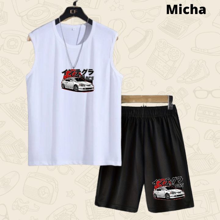 STELAN SINGLET PRIA TERBARU-SINGLET DAN CELANA-SET PAKAIAN PRIA-STELAN DISTRO PRIA