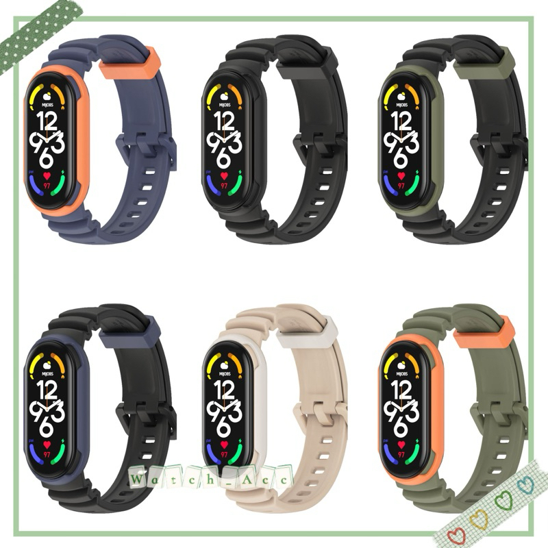 BISA COD// Tali Miband / Strap Mi Band 3/4,5/6, 7 Premium Tali Jam Xiaomi Smartband Bracellet M7 OAS