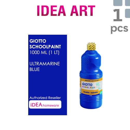 

Ready Stok Giotto School Paint Ultramarine Blue Biru Tua BCA Cat Air Lukis Super Washable 1 L