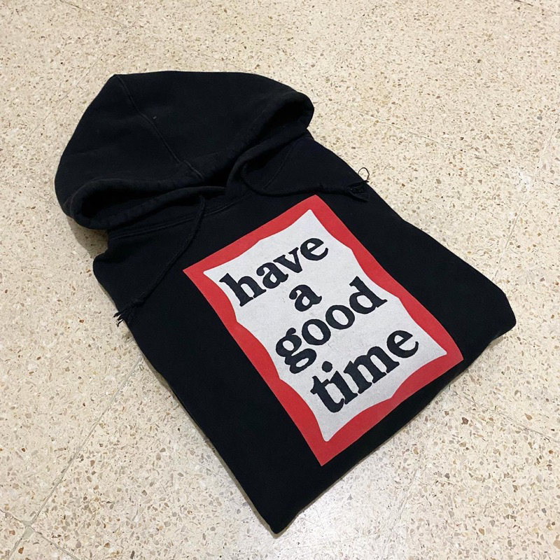 Have a good time red frame hoodie black