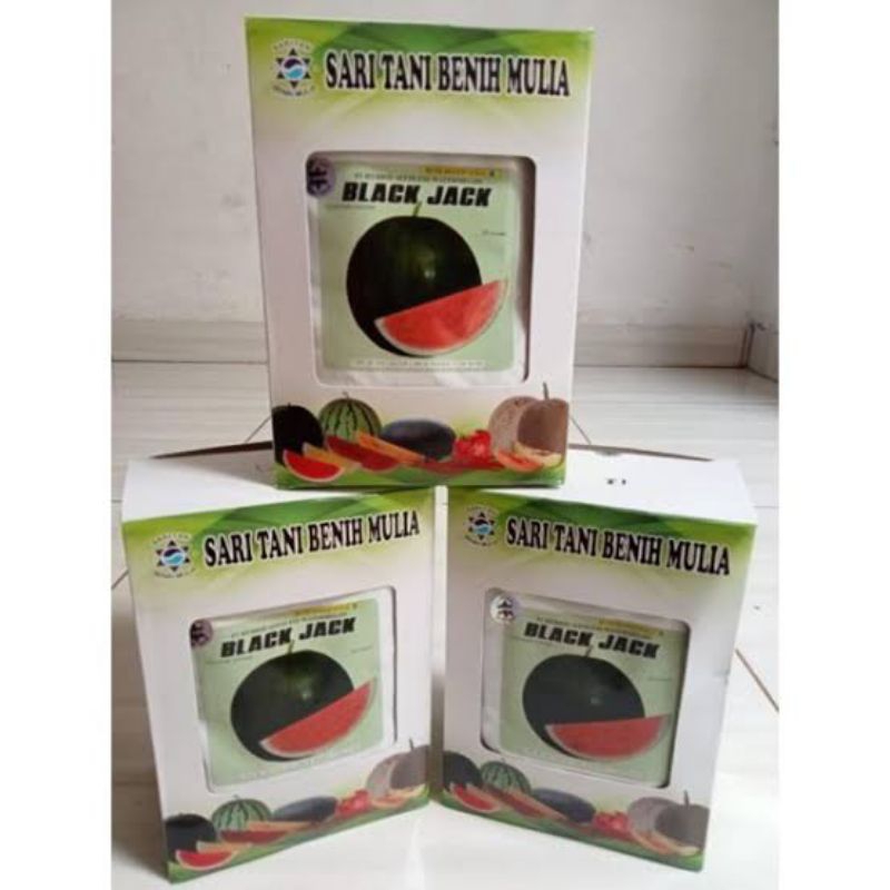Benih Bibit Semangka Non Biji Black Jack F1 (Tipe Hijau Gelap Jumbo Berbobot) 20 gram Expayed. 2026 
