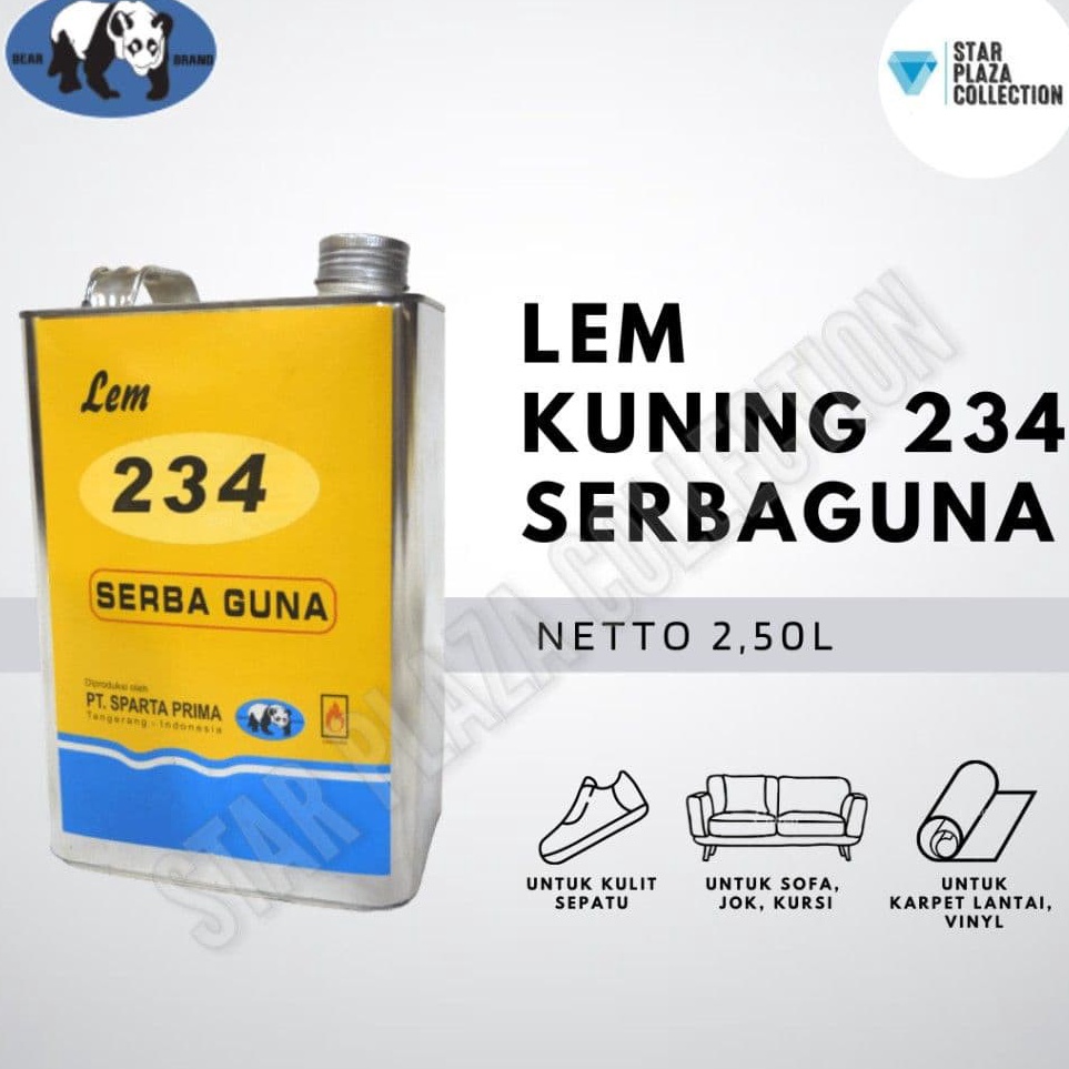 

Terkini Lem Kuning Aibon 234 Serba a 1 GALON Isi 25L Kulit Sofa Busa Karet Karpet HPL Vinyl