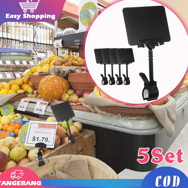 

5pcs Jepitan Harga Price Tag Dengan Mini Chalkboard Jepit Harga Price Tag Papan Tulis Kapur Kecil