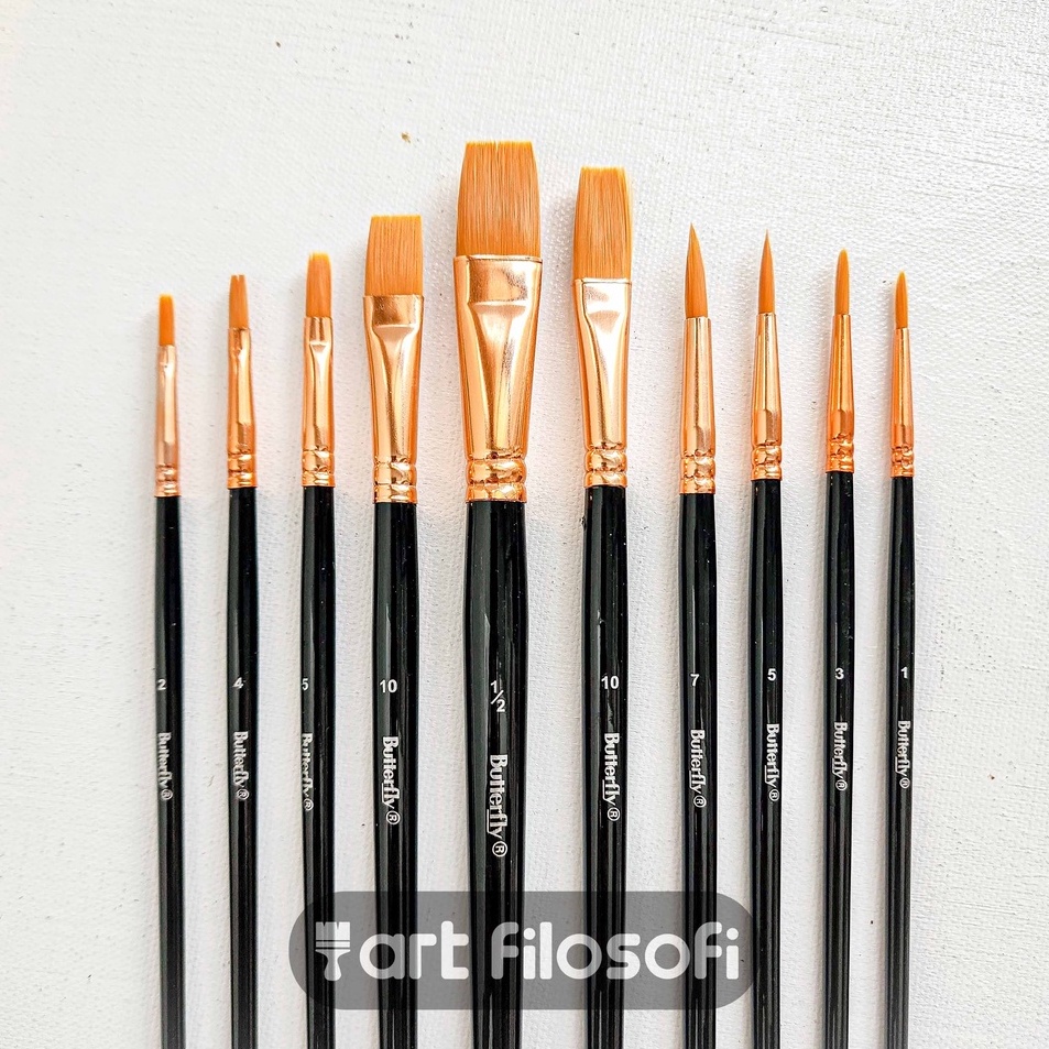 

Butterfly Paint Brush Set BTART2 Kuas Lukis