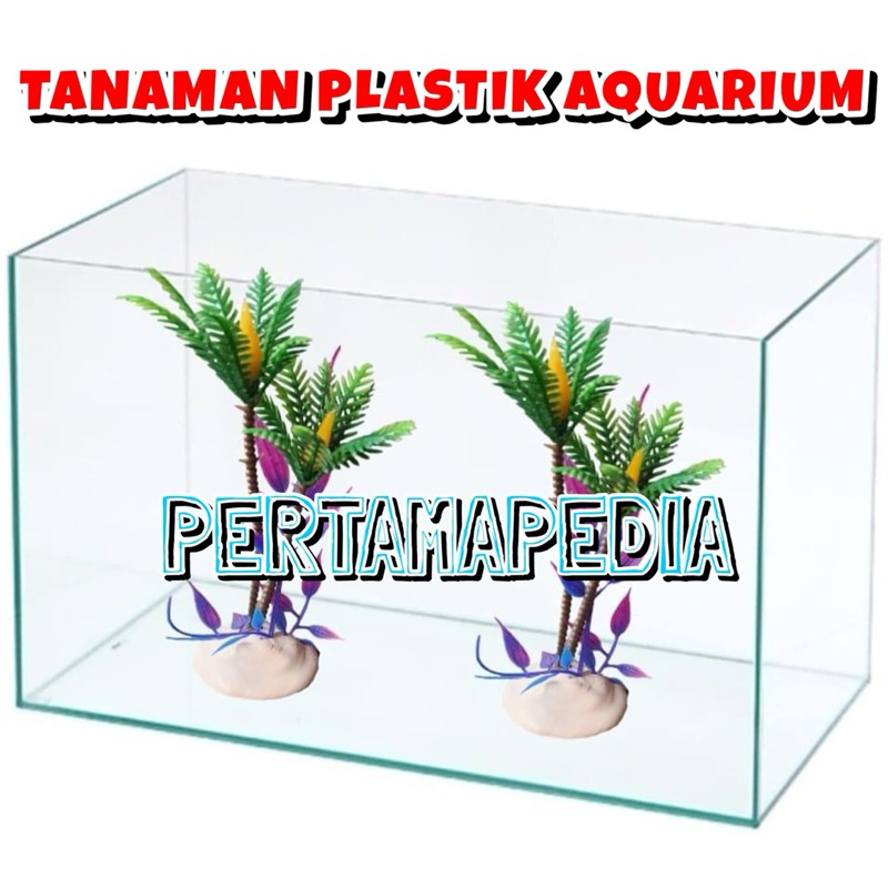 Tanaman Aquarium Plastik MOTIF POHON KELAPA/ Rumput Aquarium/ Tanaman Aquarium/ Mainan Aquarium/ Tan