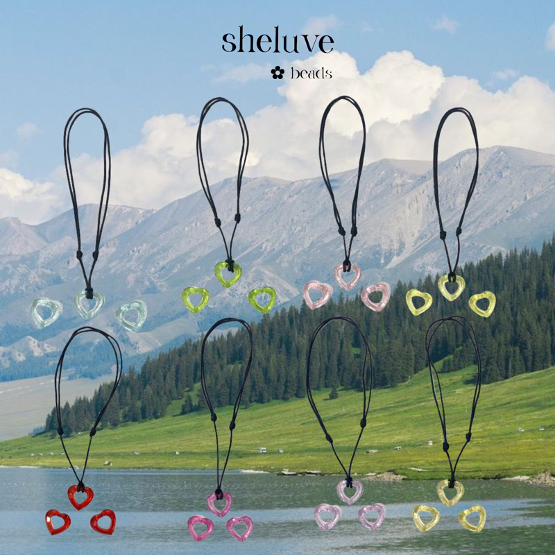 Y2K heart pandora necklace by Sheluve | kalung pandora | kalung love