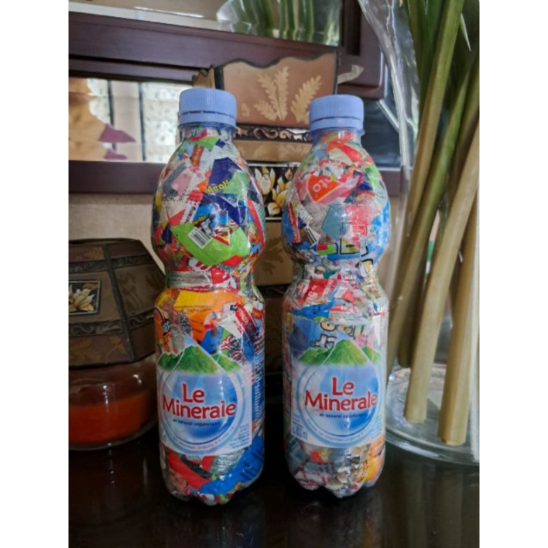 ecobrick botol le mineral 600 ml