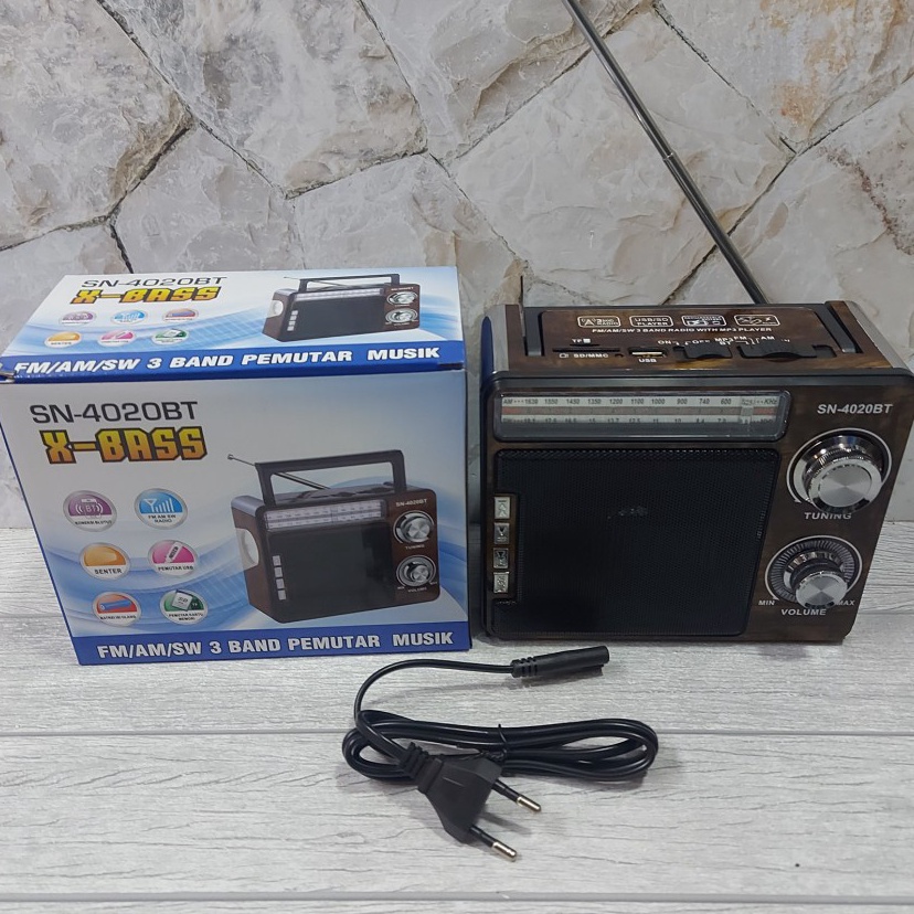 COD RADIO SONIA SN42BT XBASS FMAMSW 3BAND PEMUTARAN MUSIKRADIO BLUETOOTH SONIA SN42BT XBASS