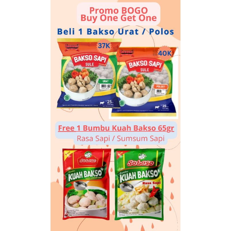 

Bakso Polos Karawaci 350gr 25 butir free bumbu bakso