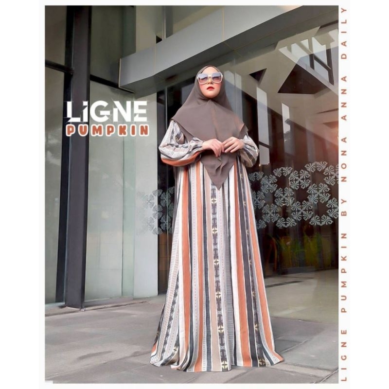 ABAYA LIGNE BY NONAANNA DAILY|GAMIS KATUN RAYON MOTIF