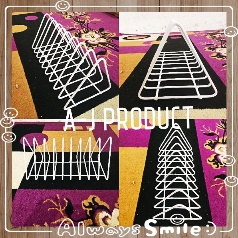 Rak Buku, Rak album foto, Rak majalah Segitiga, Triangle books holder