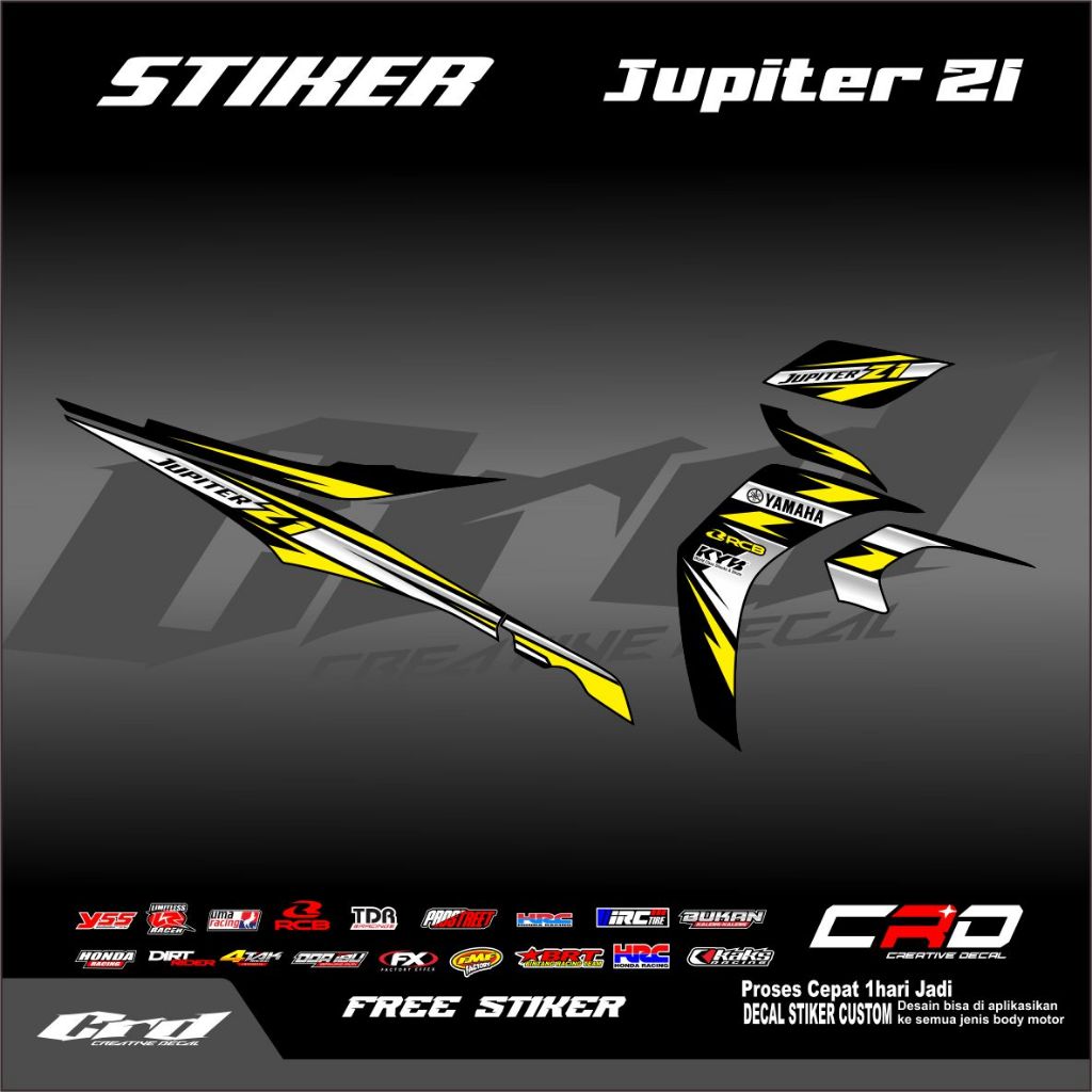 STIKER STRIPING VARIASI JUPITER Z1 - STIKER MOTOR JUPITER Z1 | STIKER JUPITER Z BURHAN | JUPITER Z R