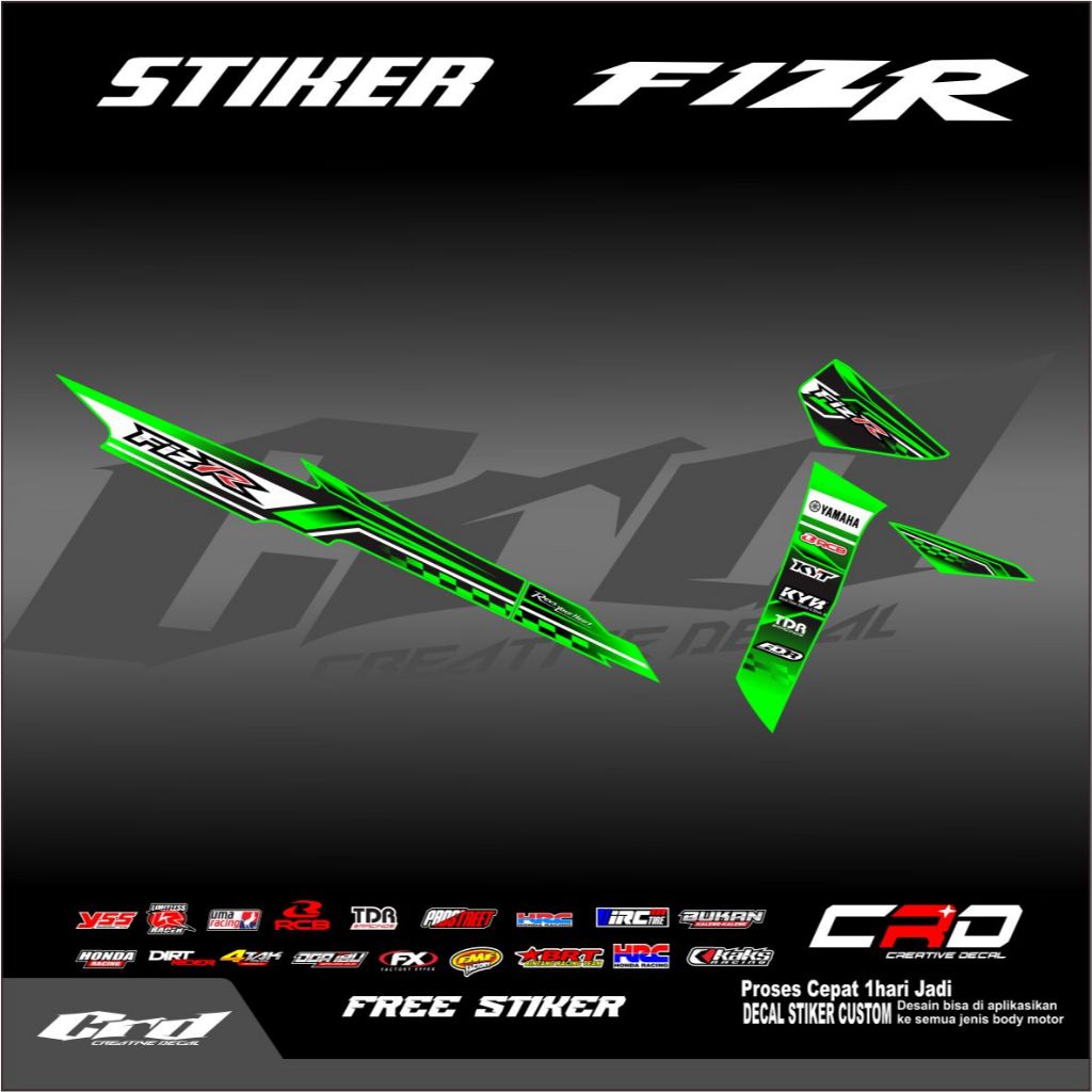 Striping Variasi Fiz R Motif Roadrace Semi Decal Striping Motor FIZ R Striping Motor Yamaha Fiz R