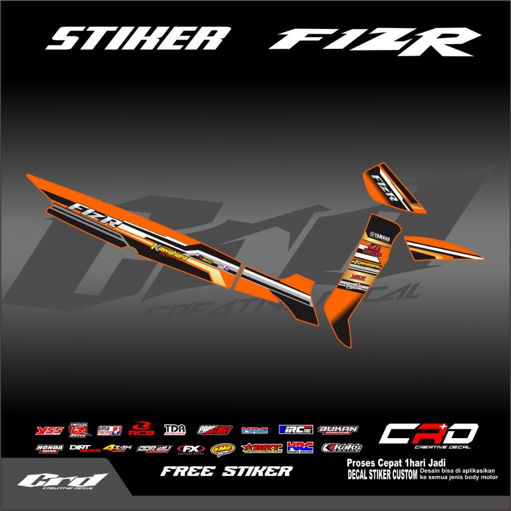 Striping Variasi Fiz R Motif Roadrace Semi Decal Striping Motor FIZ R Striping Motor Yamaha Fiz R