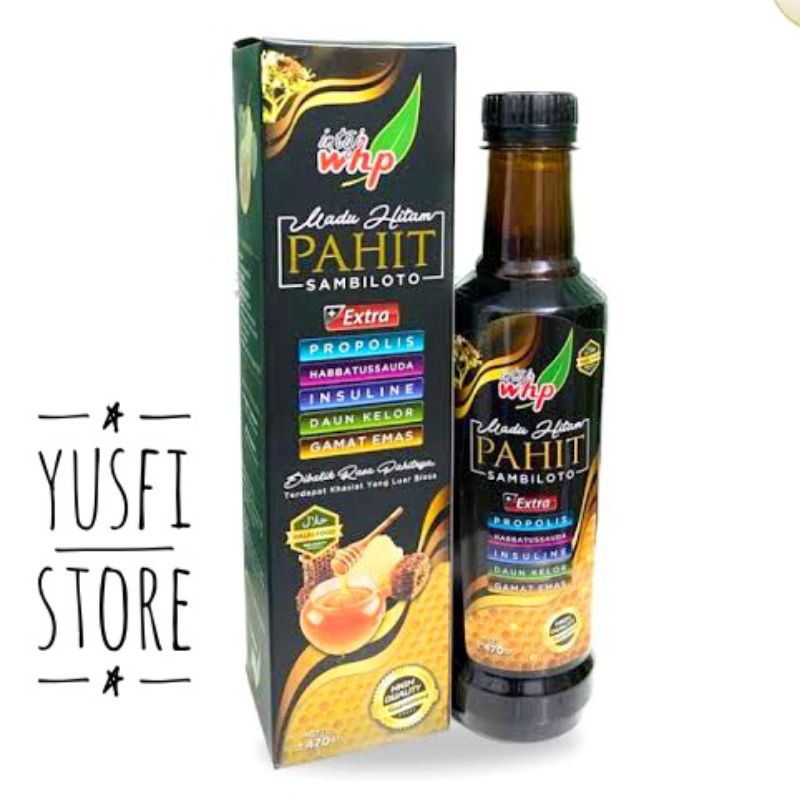 Madu Hitam Pahit Sambiloto WHP 470 gr Demam Berdarah DBD Diabetes