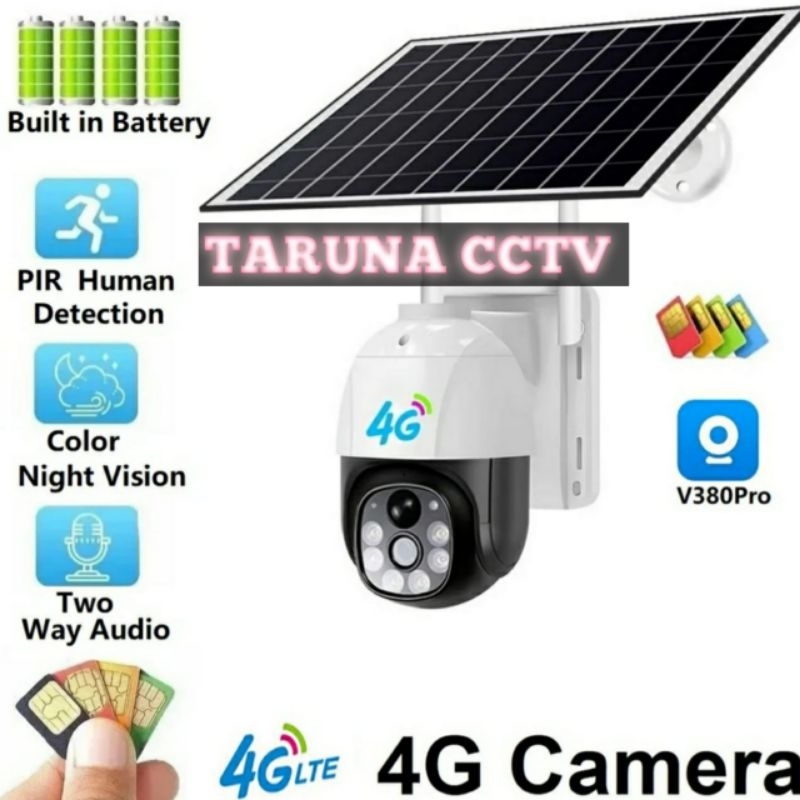 New IP kamera CCTV SIM card 4G outdoor tenaga Surya panel solar