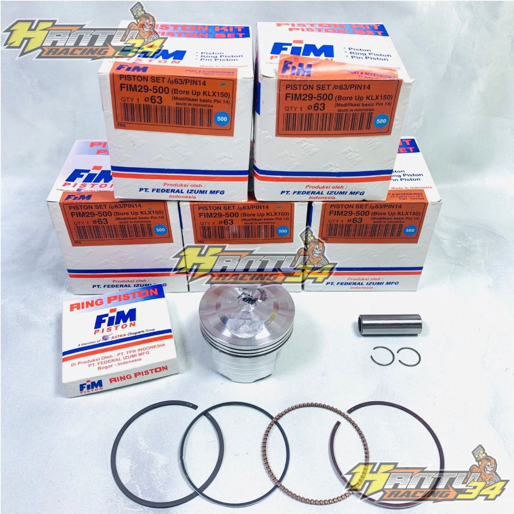 PISTON KLX BORE UP PISTON FIM KLX 61 62 63 PIN 14 DTRACKER