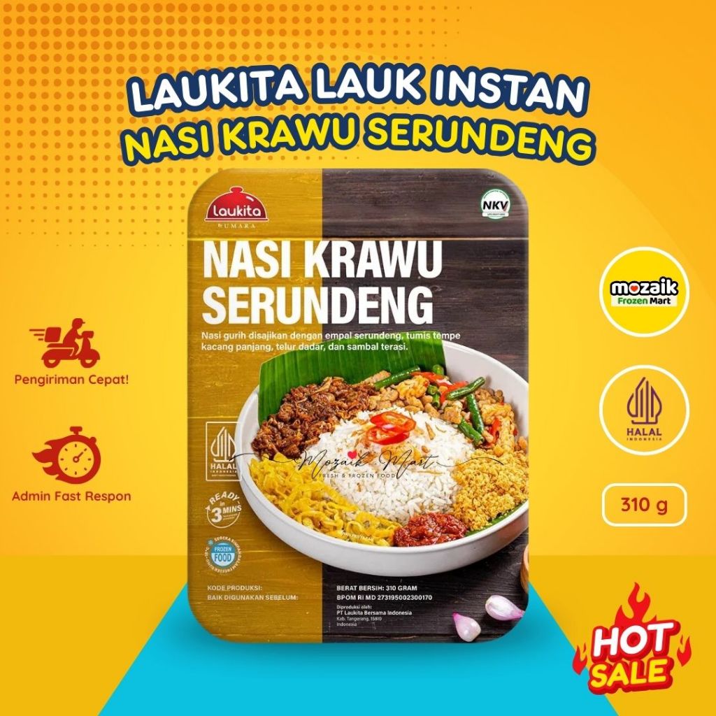 

Laukita Nasi Krawu Serundeng 310gr Frozen Mart Frozen Food Palembang