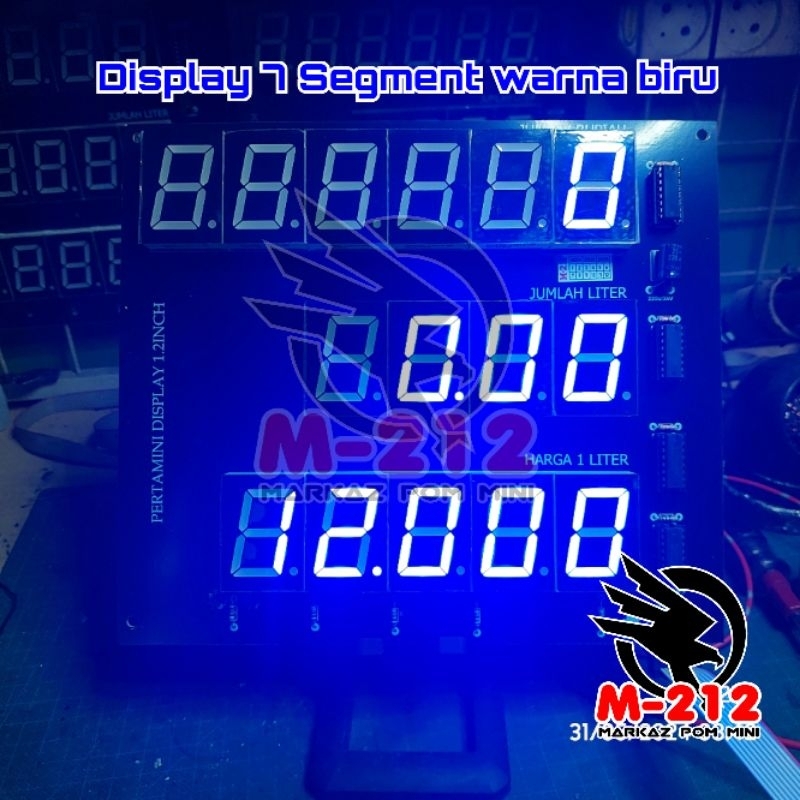 Display pertamini 7Segment warna biru