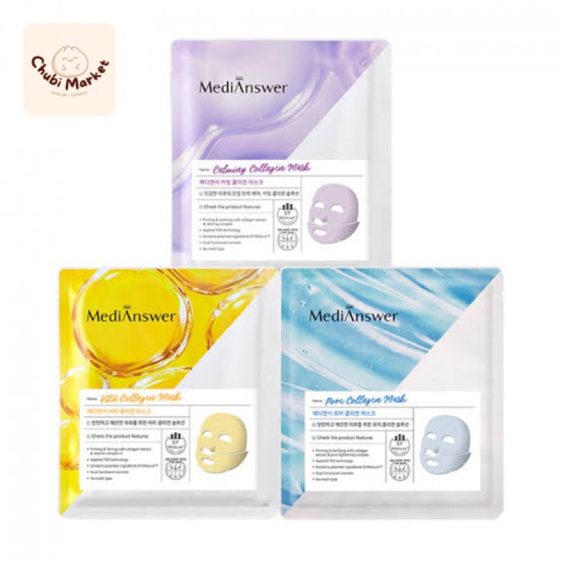 [MediAnswer] Vita / Pore / Calming Collagen Mask 37g