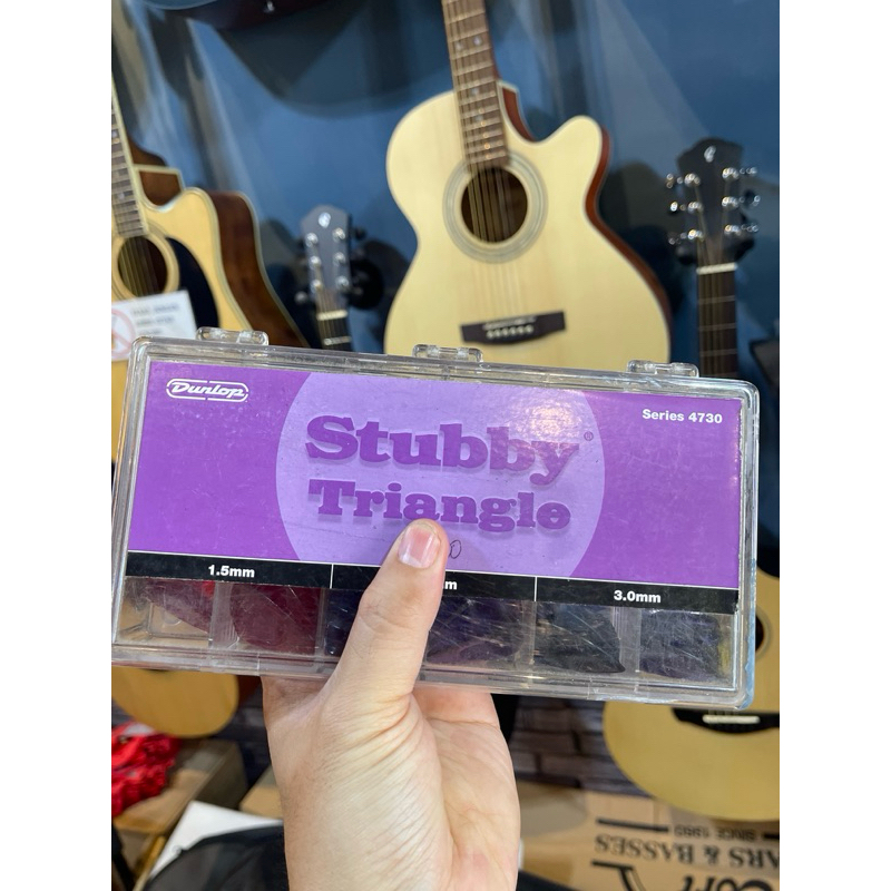 pick dunlop stubby triangle gitar atau bass tebal