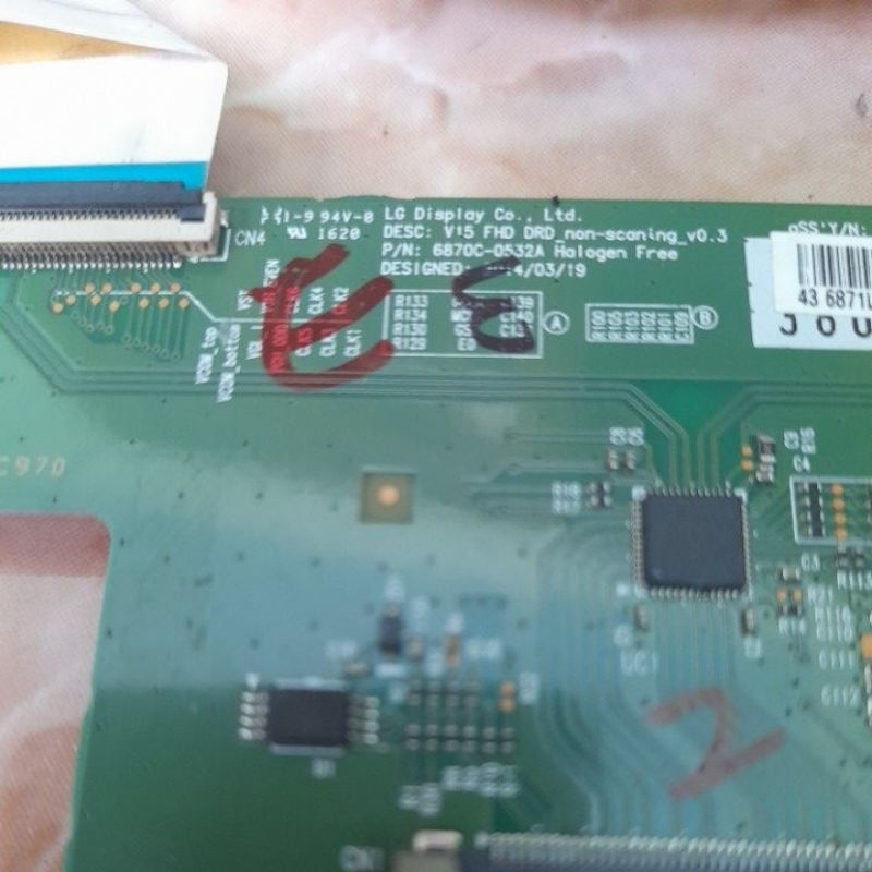 Tcon / tikon tv led polytron PLD43TV865 / PLD43B150