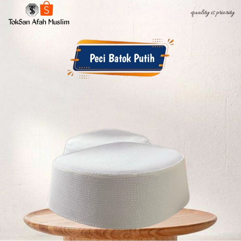 Peci Batok Putih | Peci Putih Adzikra | Peci Putih