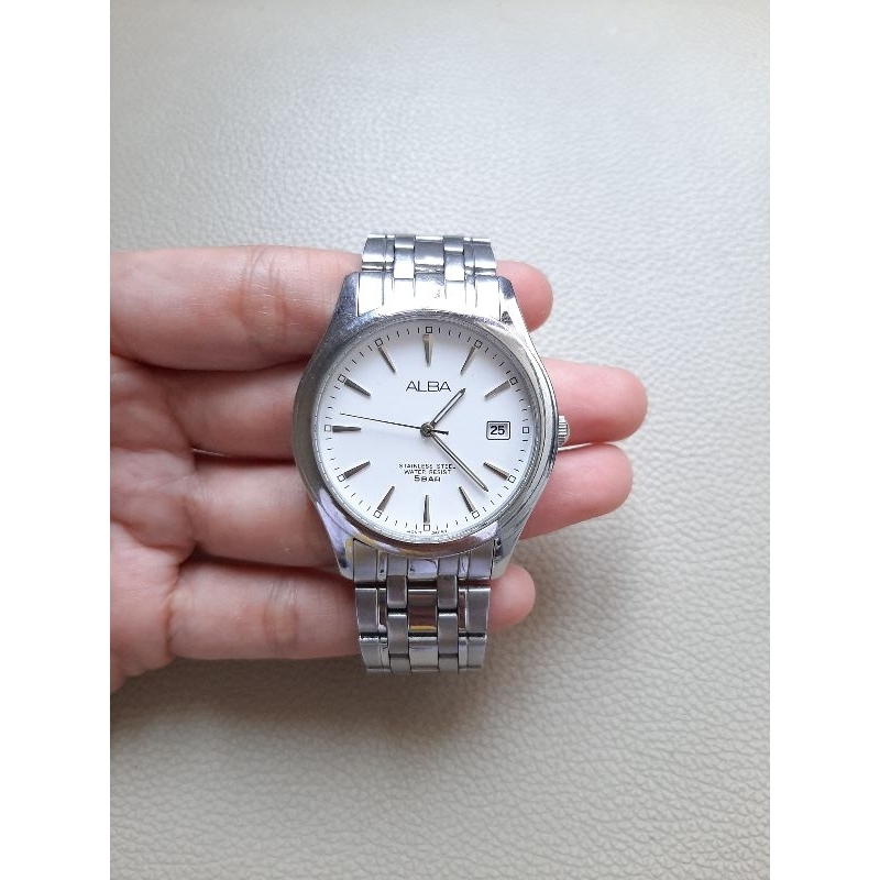 [PRELOVED] Jam Tangan Pria Alba Silver Watch VX42-X338