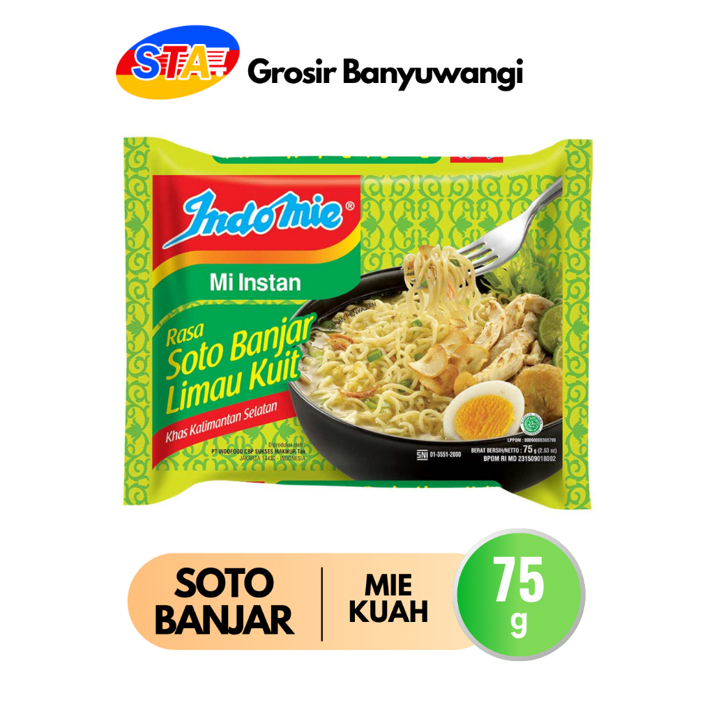 

[JATIM-BWI] INDOMIE SOTO BANJAR LIMAU KULIT 75G | MIE KUAH