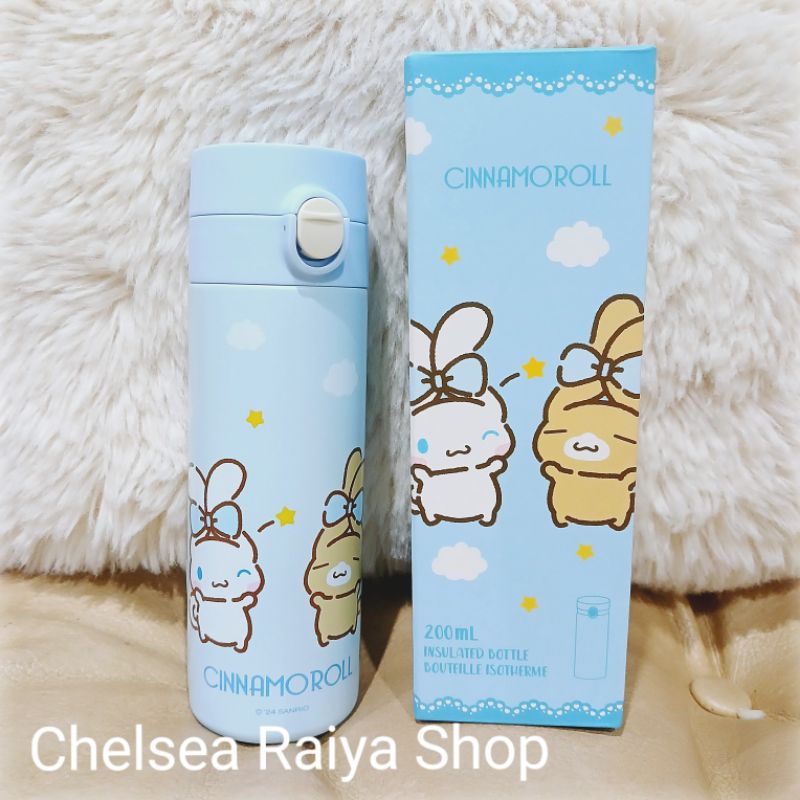 Miniso Sanrio Cinnamoroll Vacum Bottle 200ml Termos Stainless Cinamorol Cinamoroll Cinnamonroll Kawa