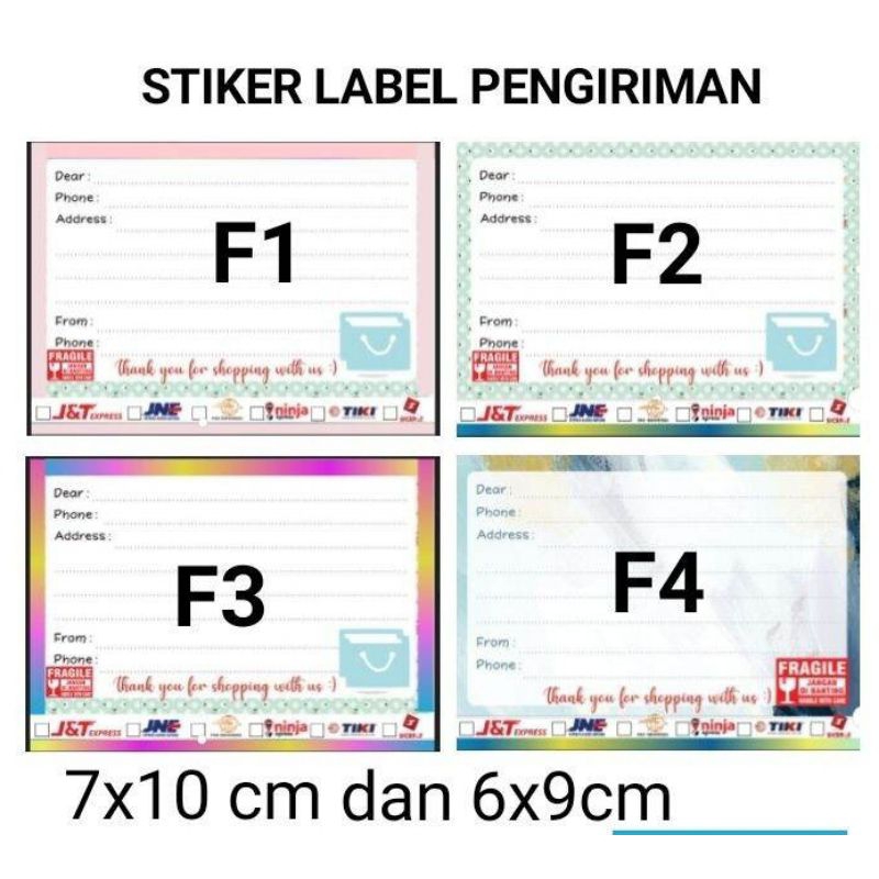 

Sticker label pengiriman olshop custom nama dan tulisan stiker