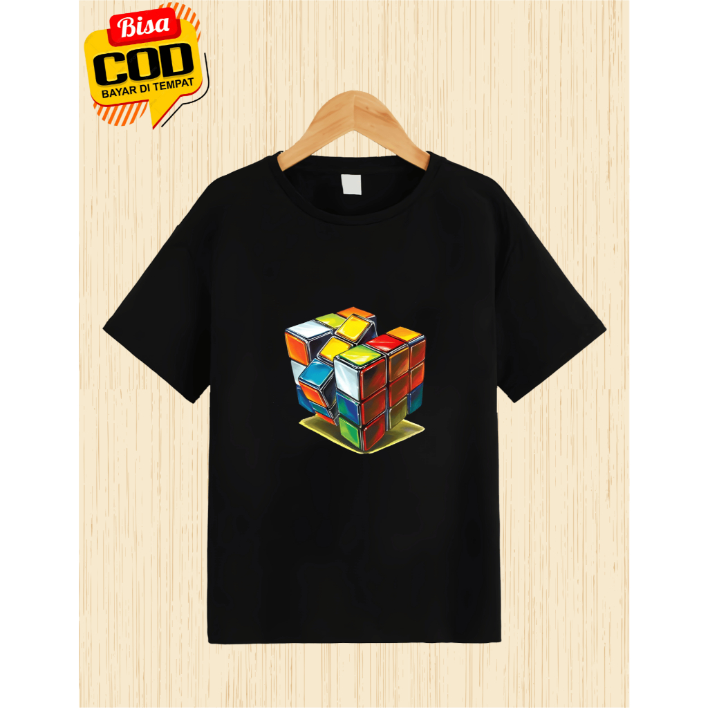 KAOS ANAK RUBRIK USIA 1-12 TAHUN BISA COD BAYAR DI TEMPAT - T-SHIRT KATUN ANAK UNISEX
