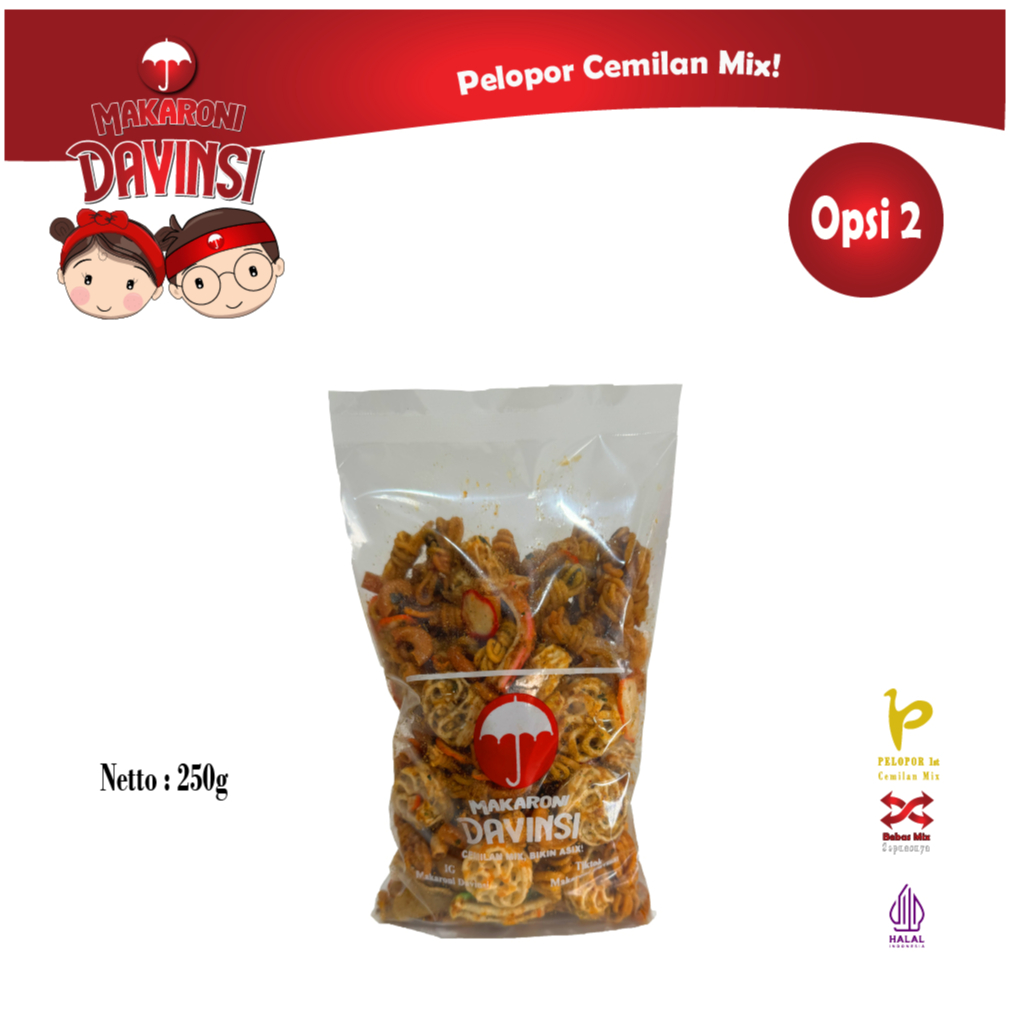 

Makroni Davinsi Cemilan Mix Kemasan 250g Opsi 2