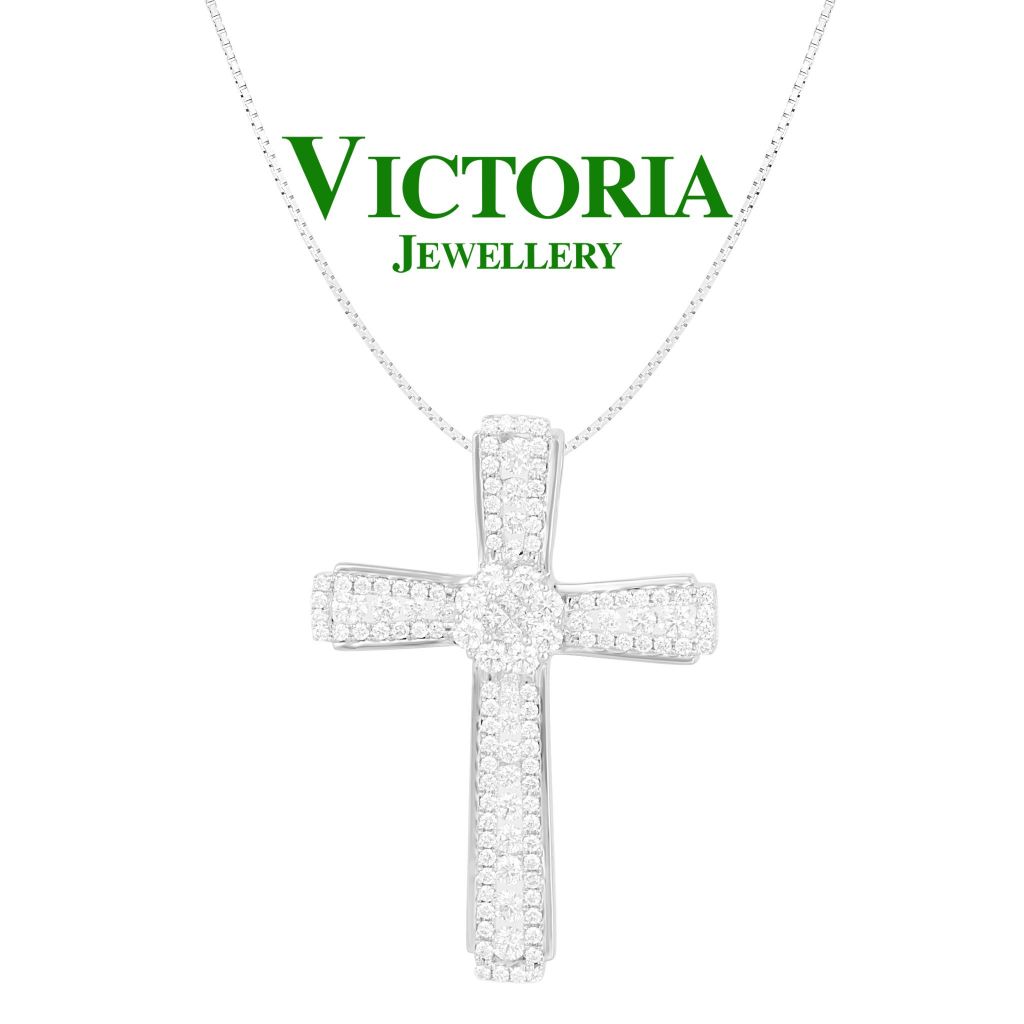 Liontin Berlian Salib Berlian VPD1066135 Victoria Jewellery