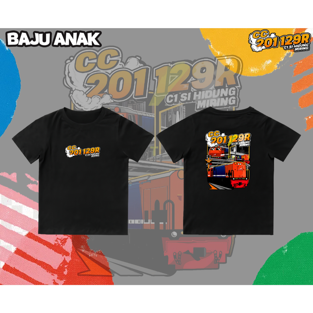 [Bisa COD] Kaos Anak Motif KAI Original Merchandise | Kaos Katun 24s Asli | Baju CC 201 129R Viral |