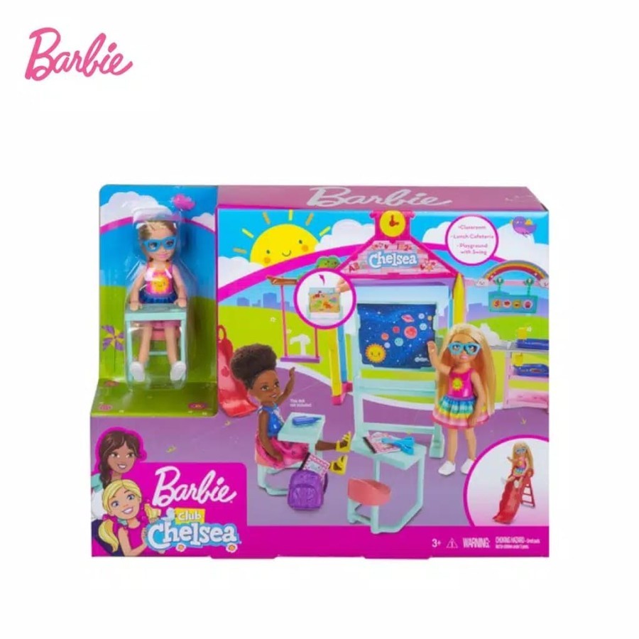 Mainan Boneka Barbie Club Chelsea Classroom School Playset Original Mattel Doll Play Set