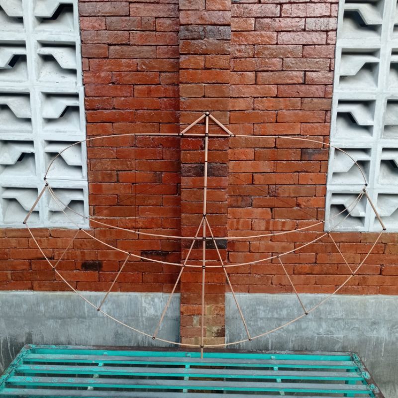 kerangka layangan Pegon ceper 1,5 meter
