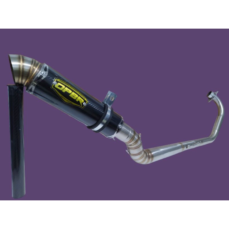 Knalpot Racing Opbr carbon Jupiter Mx 135 150 King Satria Fu Sonic Supra Gtr New Old Lama Leher Kobr