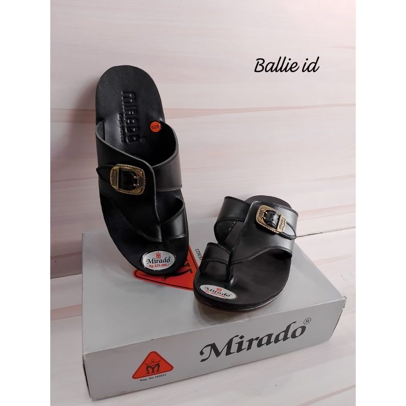 Sandal pria kulit asli original / sandal kulit asli pria MIRADO model jepit jempol MIRADO 525