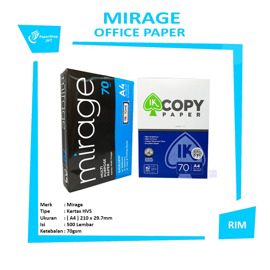 

KODE V29R MultiBrand Kertas Fotocopy Hvs Kertas Print A4 7 Gr Rim