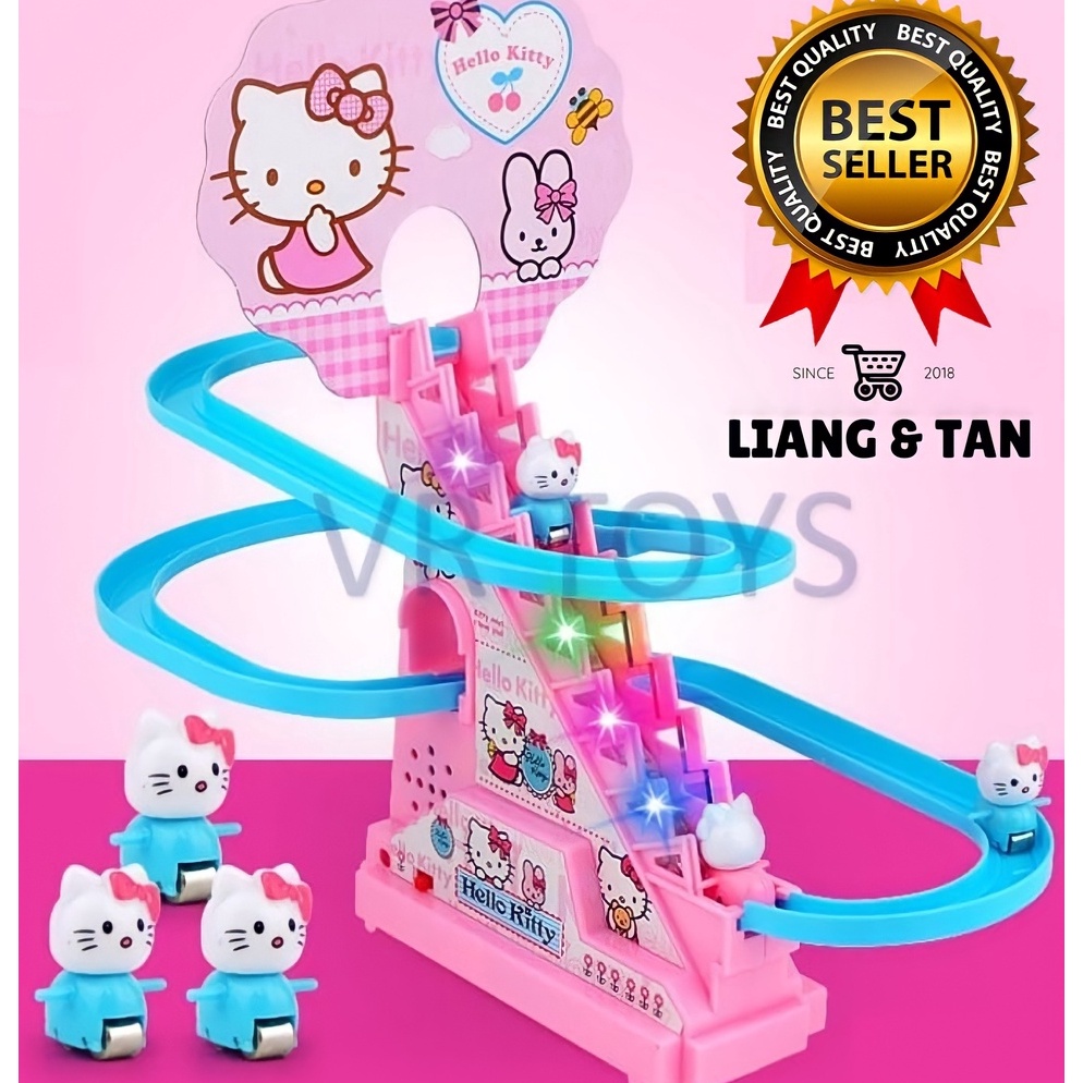 KODE S99J  BISA COD  PROMO FREE BATERAI Mainan Anak Kereta Api Helo Kity Track Racing Balap Naik Tan