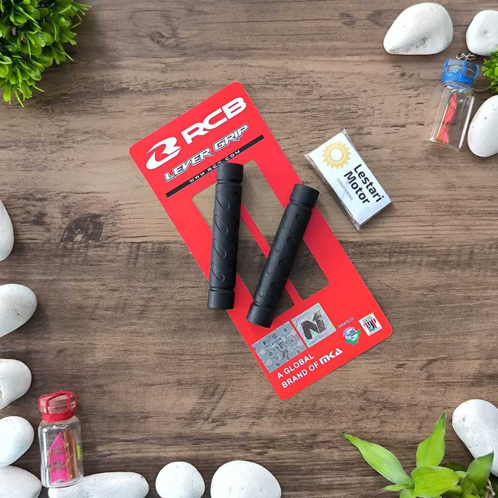 KARET TUAS HANDLE HANDEL REM KOPLING MOTOR RCB RACING BOY LEVER GRIP LG77 LG 77 HITAM