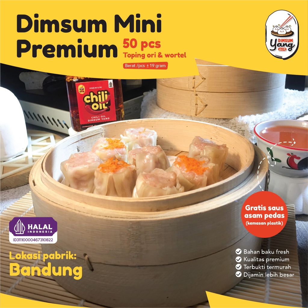 

Dimsum premium ayam mini (50 pcs) harga pabrik