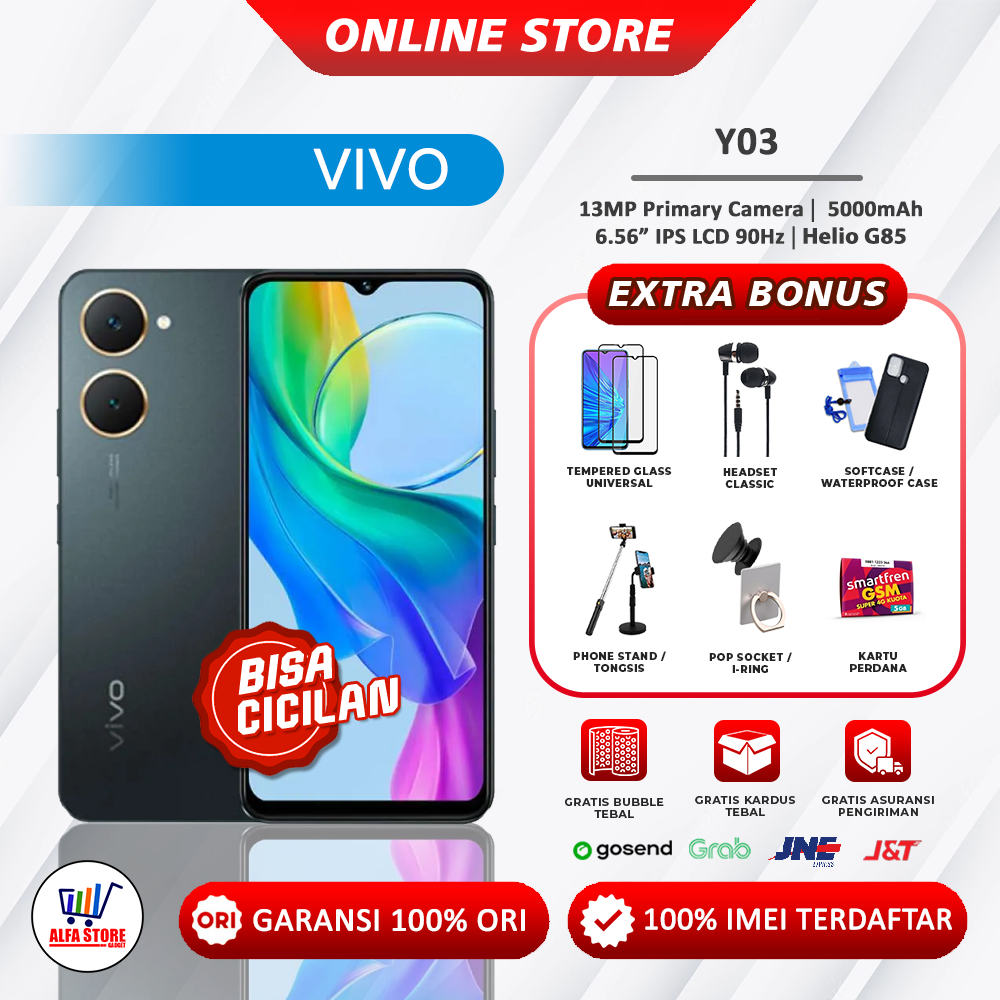 Vivo Y03 ram 4/128gb ram 4/64gb vivo y03t ram 4/64gb ram 4/128gb garansi resmi