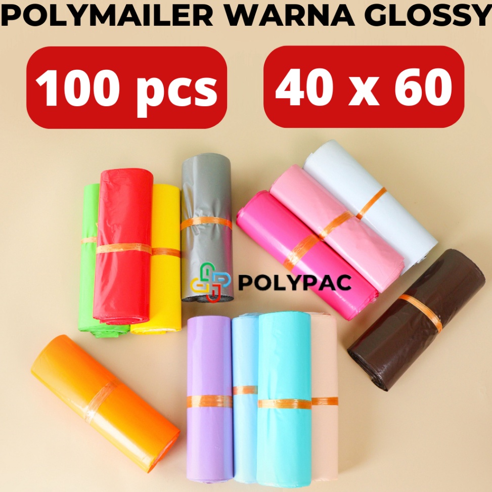 

KODE T68V Polymailer Warna Glossy 4x6 isi 1 pcs Plastik Polymailer Lem Kantong Packing Online
